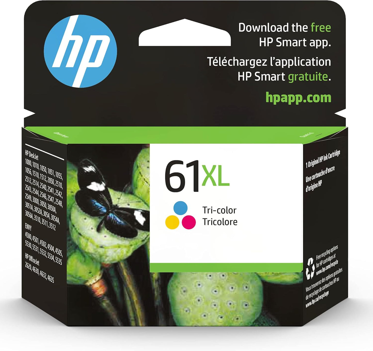 HP 61XL Tri-color High-yield Ink | Instant Ink Eligible