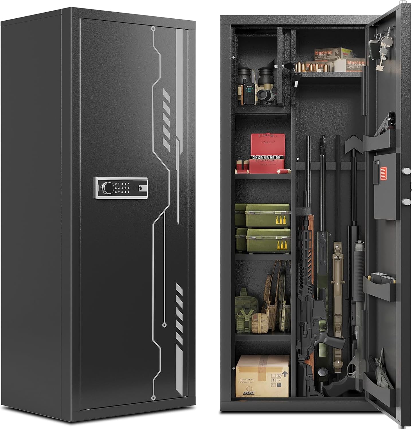 KAER Multi-function Gun Safe for Rifles and Pistols - Secure Storage