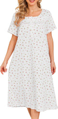 Women's Cotton Nightgown Sleepwear - Short/Long Sleeve Comfort