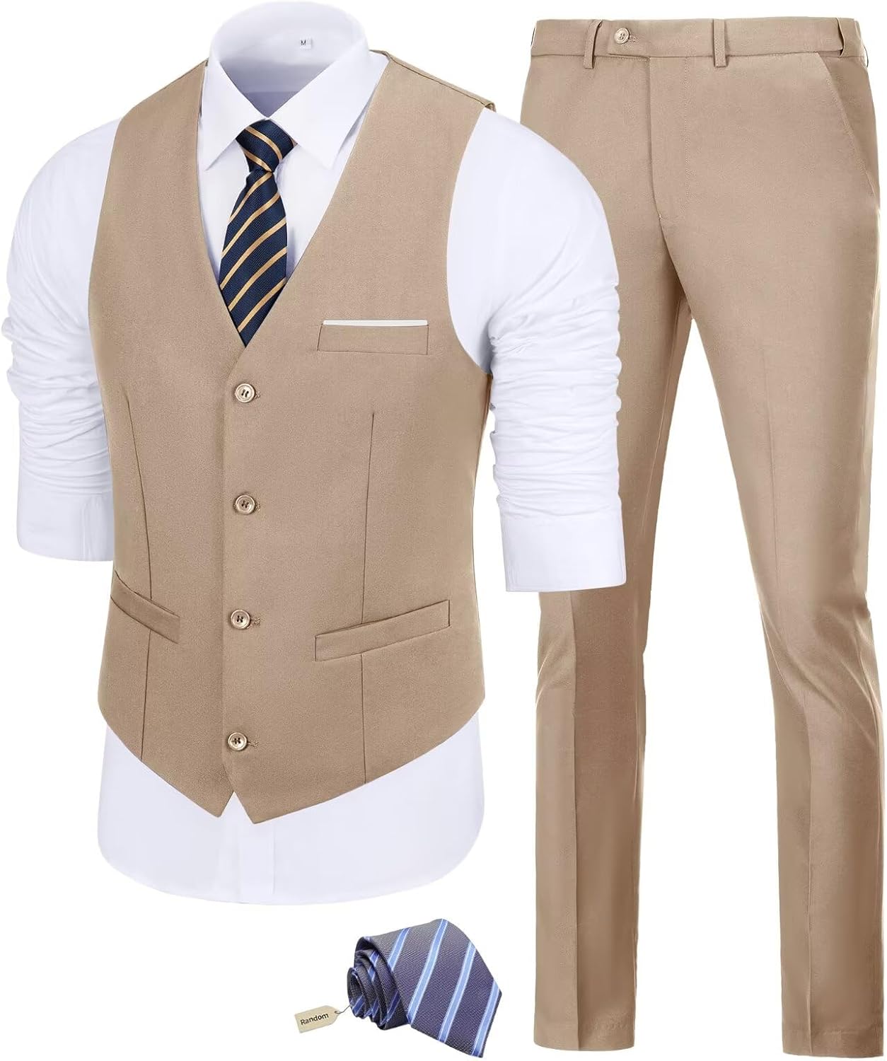 Men's Slim Fit 2 Pieces Suit Set for Weddings and Business Events