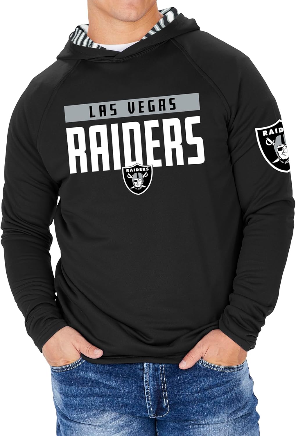 Zubaz NFL Men's Lightweight Hoodie in Camo and Zebra Patterns