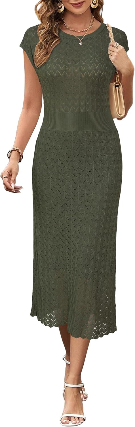 Newshows Women Fall Sweater Dresses for Modest Business Casual