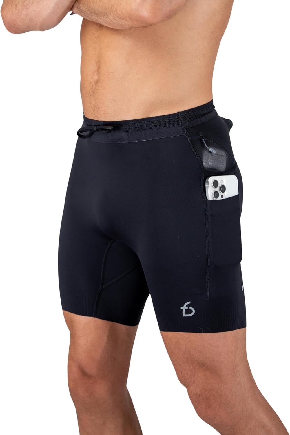 FlipBelt Men's Running Compression Shorts with Pockets for Comfort