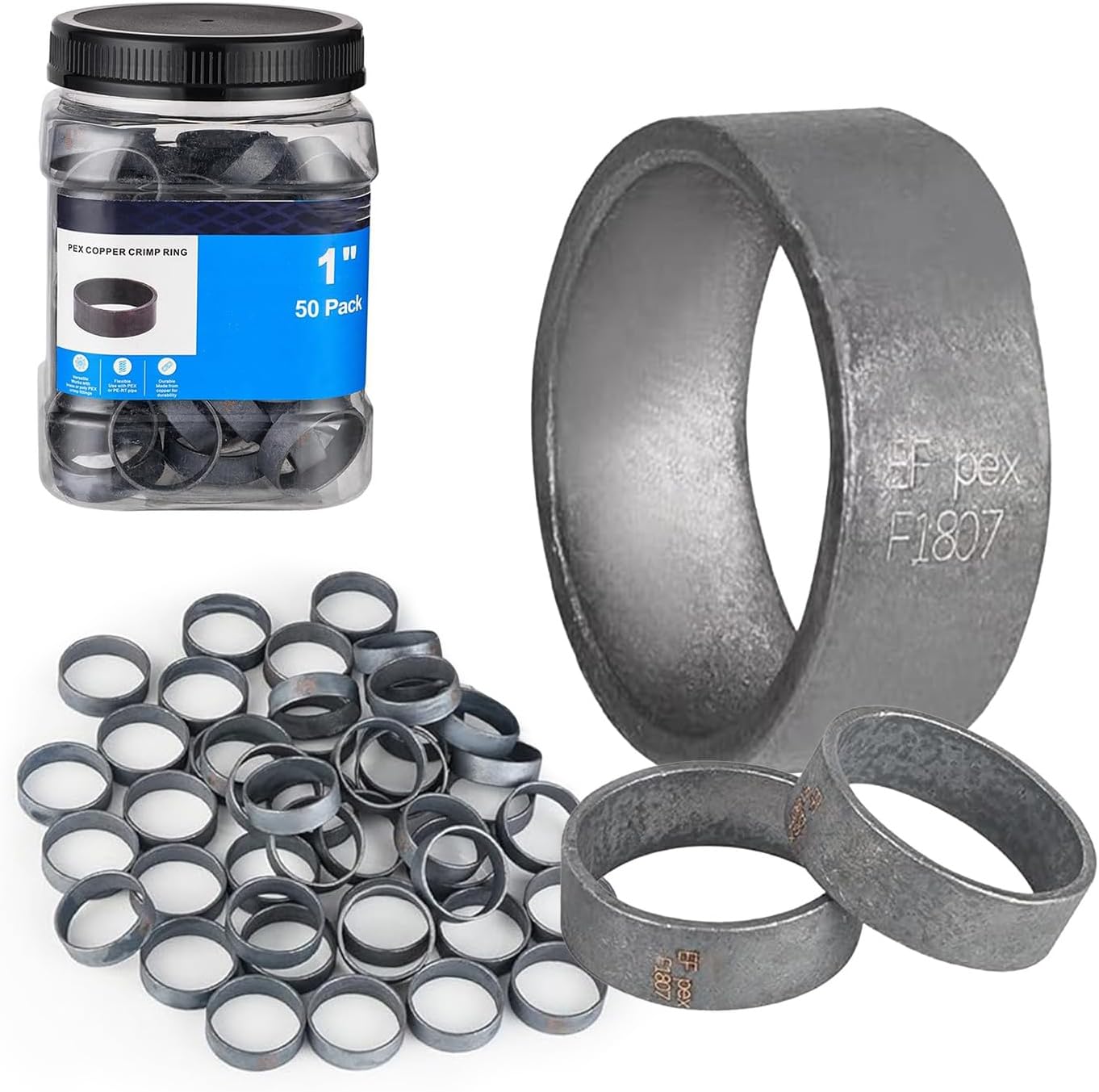 200Pcs PEX Copper Ring for Potable Water Systems - Quality Crimping