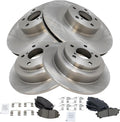 TRQ Front & Rear Brake Pad & Rotor Kit Ceramic Compatible with 2004-08