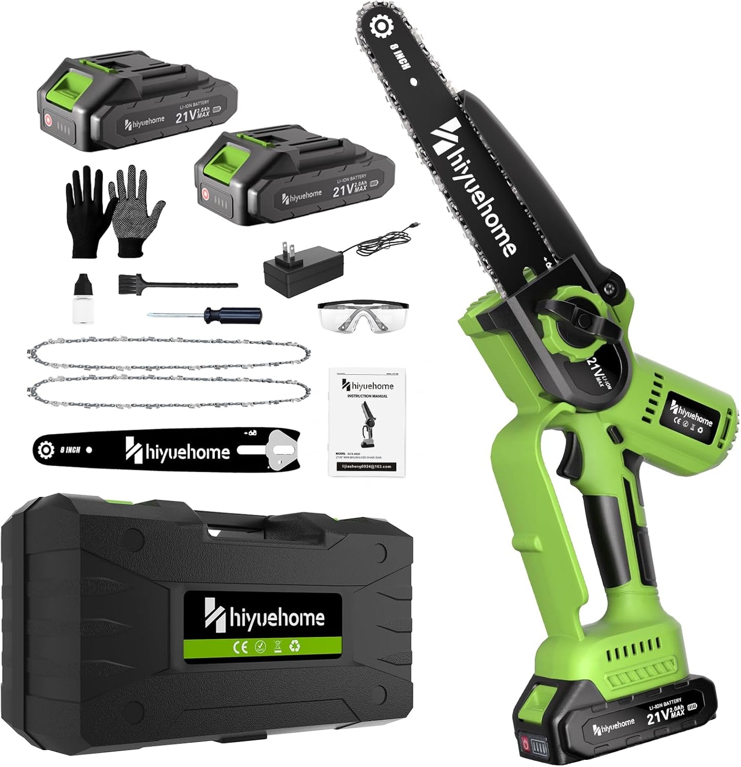 hiyuehome Mini Chainsaw 8inch for Efficient Wood Cutting