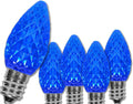 OptiCore C7 LED Christmas Light Bulbs - 25 Pack in Blue Faceted