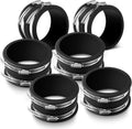 Dust Control Flex Cuffs with Stainless Steel Hose Clamps - 6 Pack