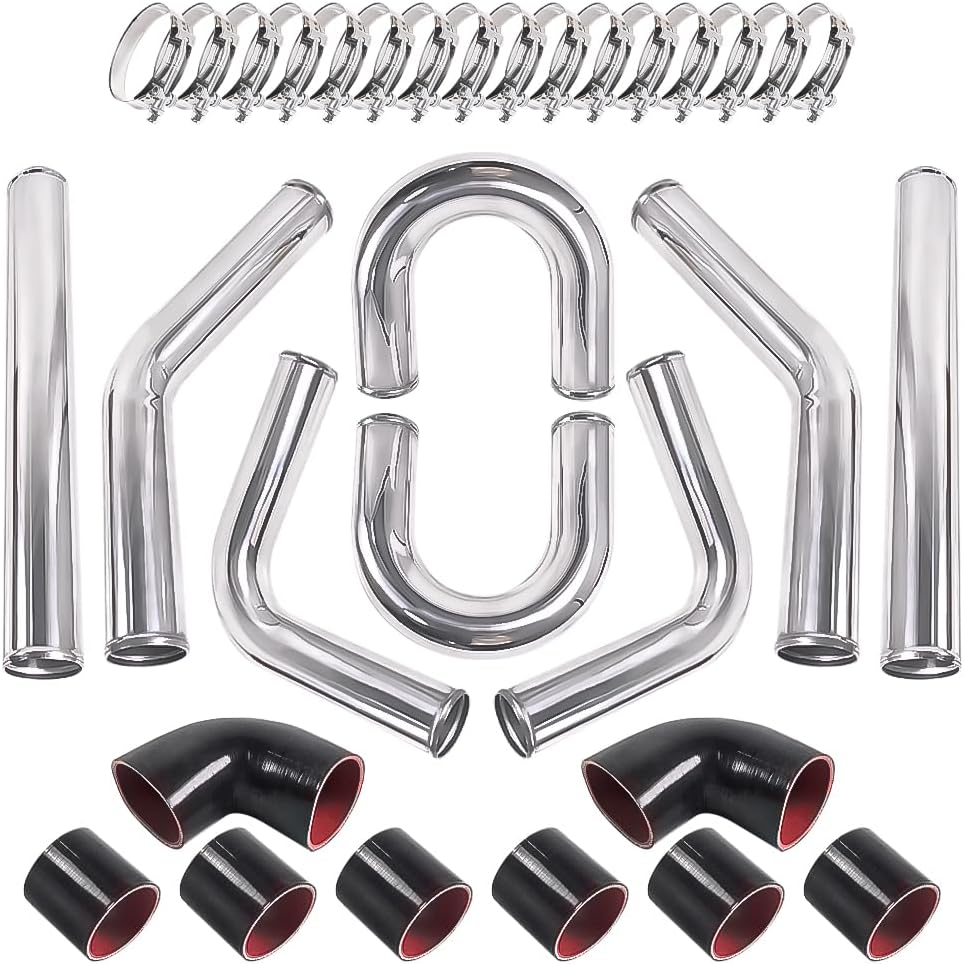 Universal 3 Inch Aluminum Intercooler U-Pipe Kit for Turbo Projects
