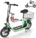 Electric Scooter with Detachable Child Seat - Foldable Commuter