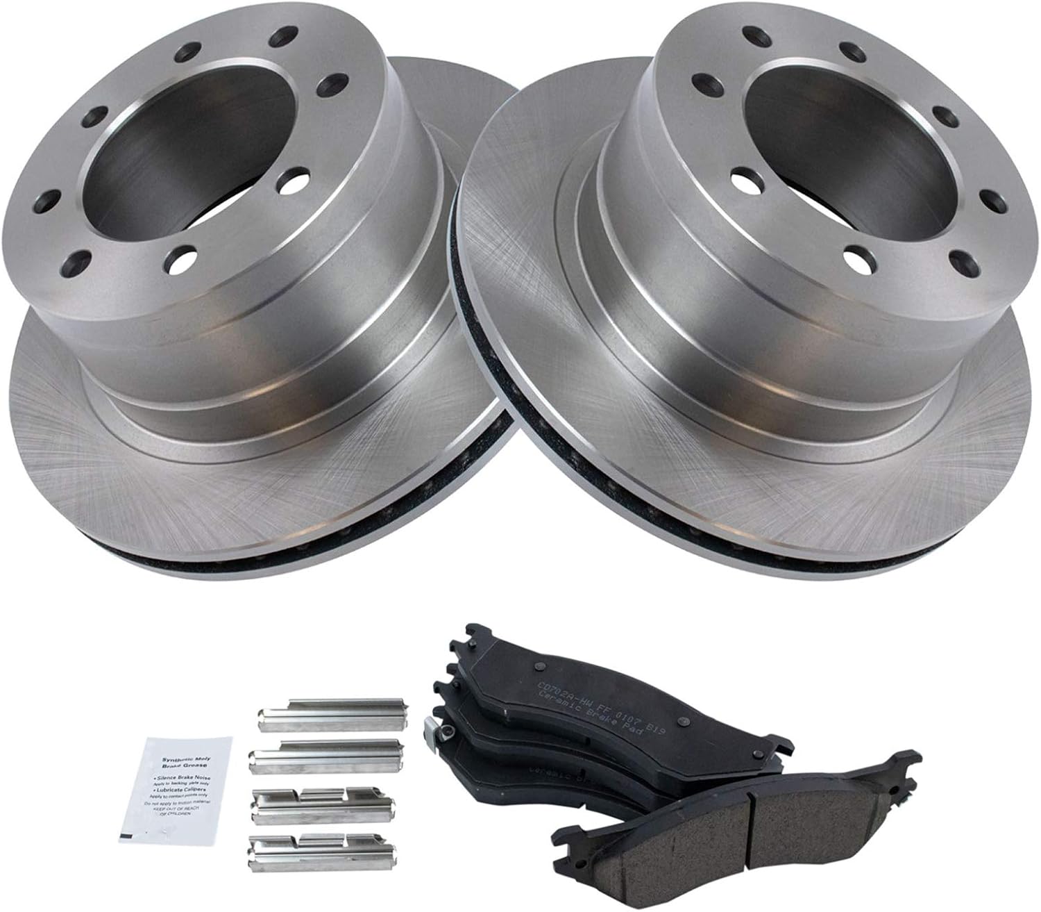 TRQ Rear Brake Pad & Rotor Kit for Dodge Ram 1500 2500 3500