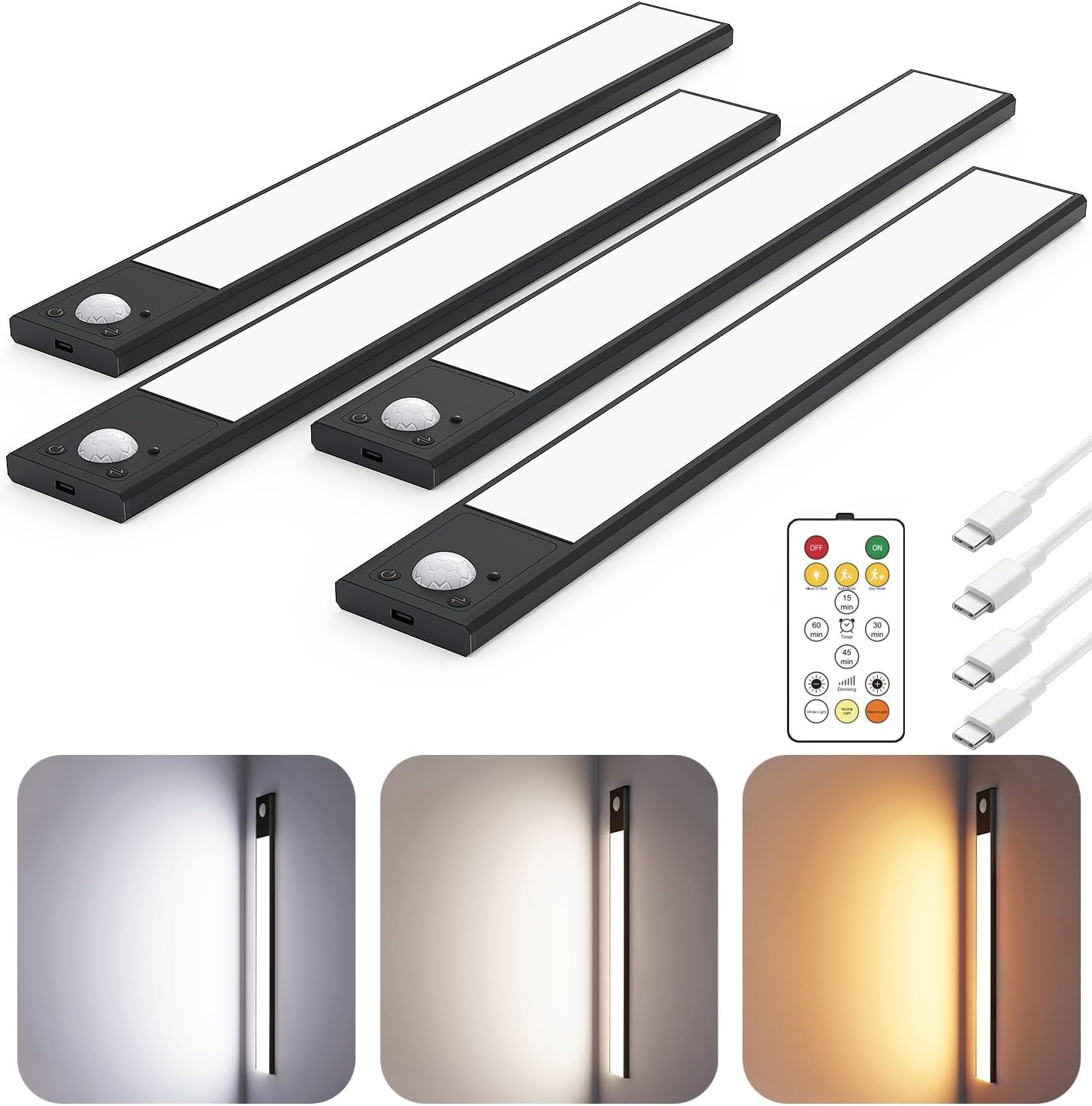 12in Ultra-Thin Under Cabinet Lighting for Kitchen and Closet