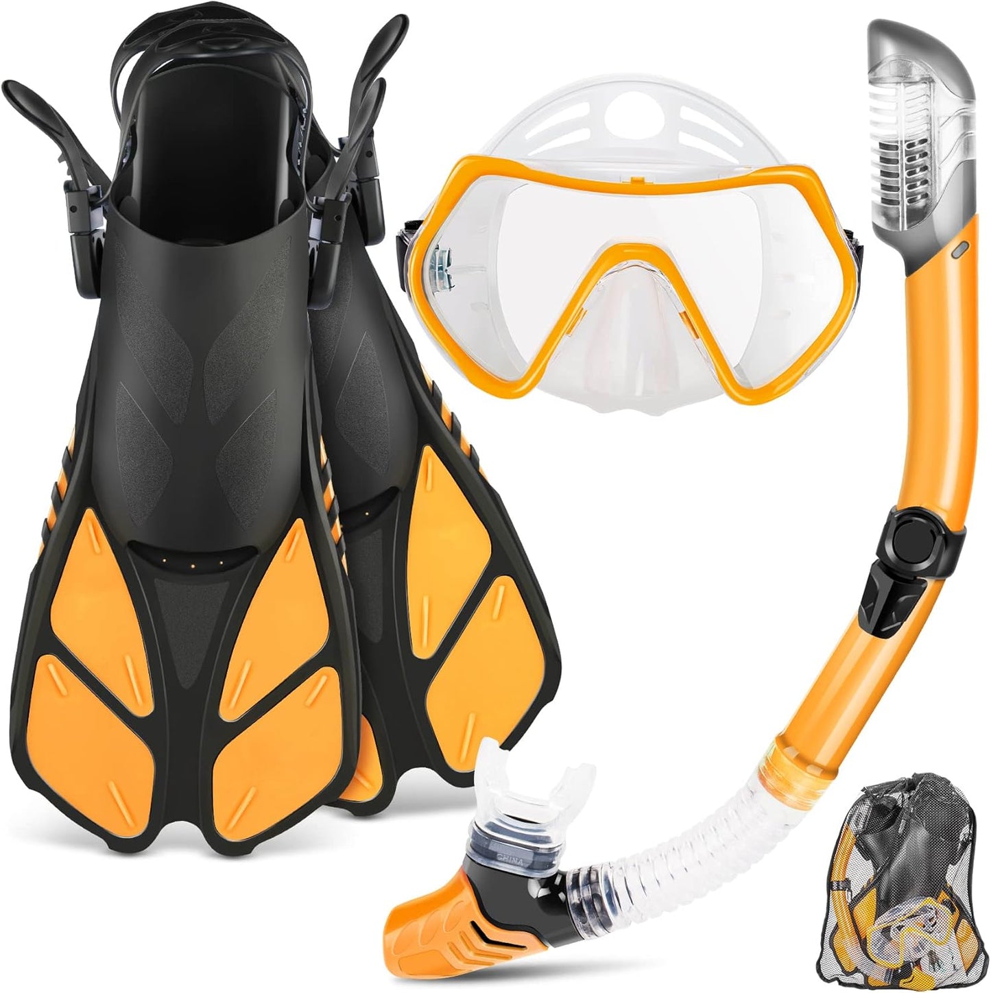 ZEEPORTE Mask Fin Snorkel Set for Ultimate Snorkeling Experience