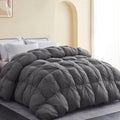 Queen Size Down Comforter 90x90 - Grey All-Season Luxury
