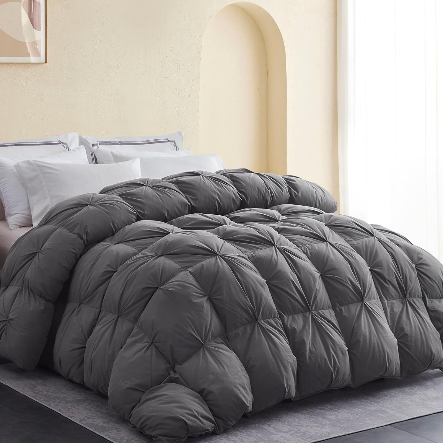 Premium Down Comforter Queen Size for All Season Comfort