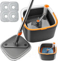 Spin Mop and Bucket Set with Self Separation - Deep Corner Clean