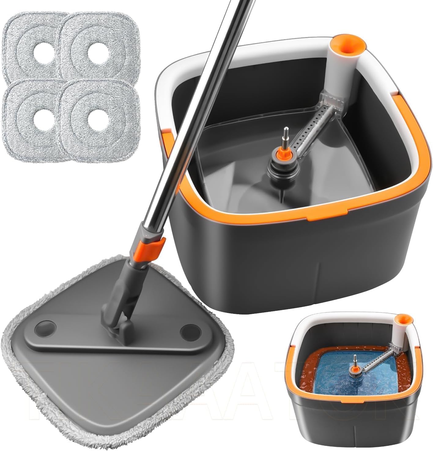 KZKR Spin Mop and Bucket Set for Efficient Home Cleaning