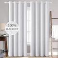 Linen Texture Blackout Curtains 52x108 in - Thermal Insulated