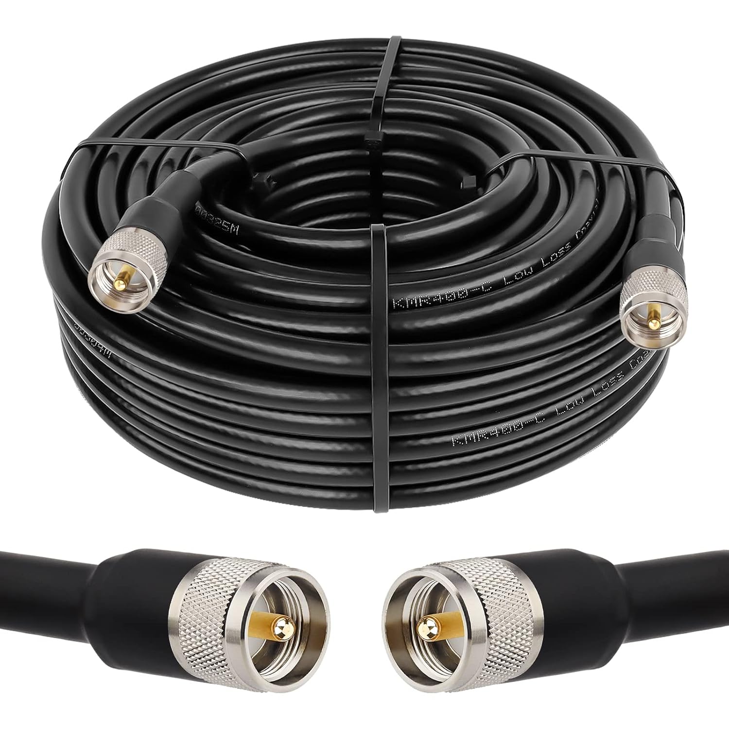 XRDS KMR 400 UHF Coax Cable - Low Loss 75FT for Ham Radio