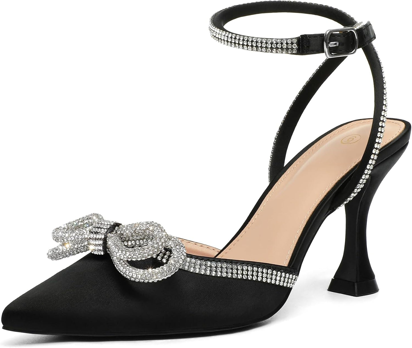 Elegant Rhinestone Bow Pumps for Weddings and Formal Events