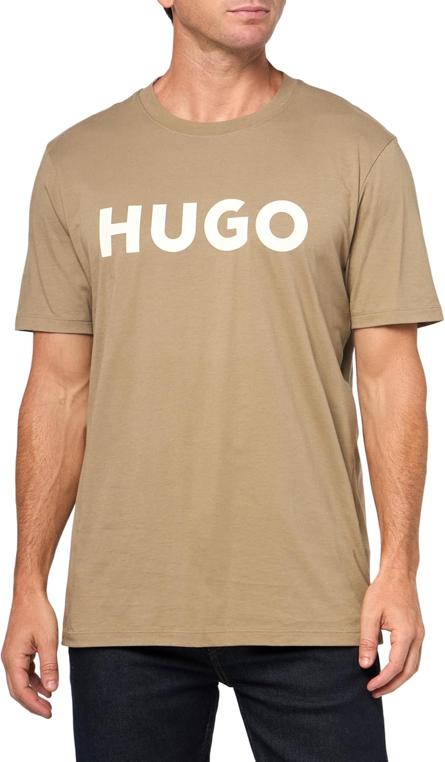 HUGO Mens Print Logo Short Sleeve T-Shirt for Stylish Comfort