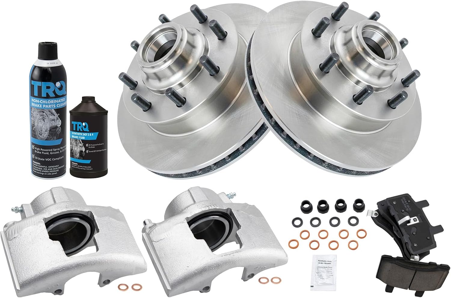 TRQ Front Brake Pad & Rotor Kit for Chevrolet Express & GMC Savana