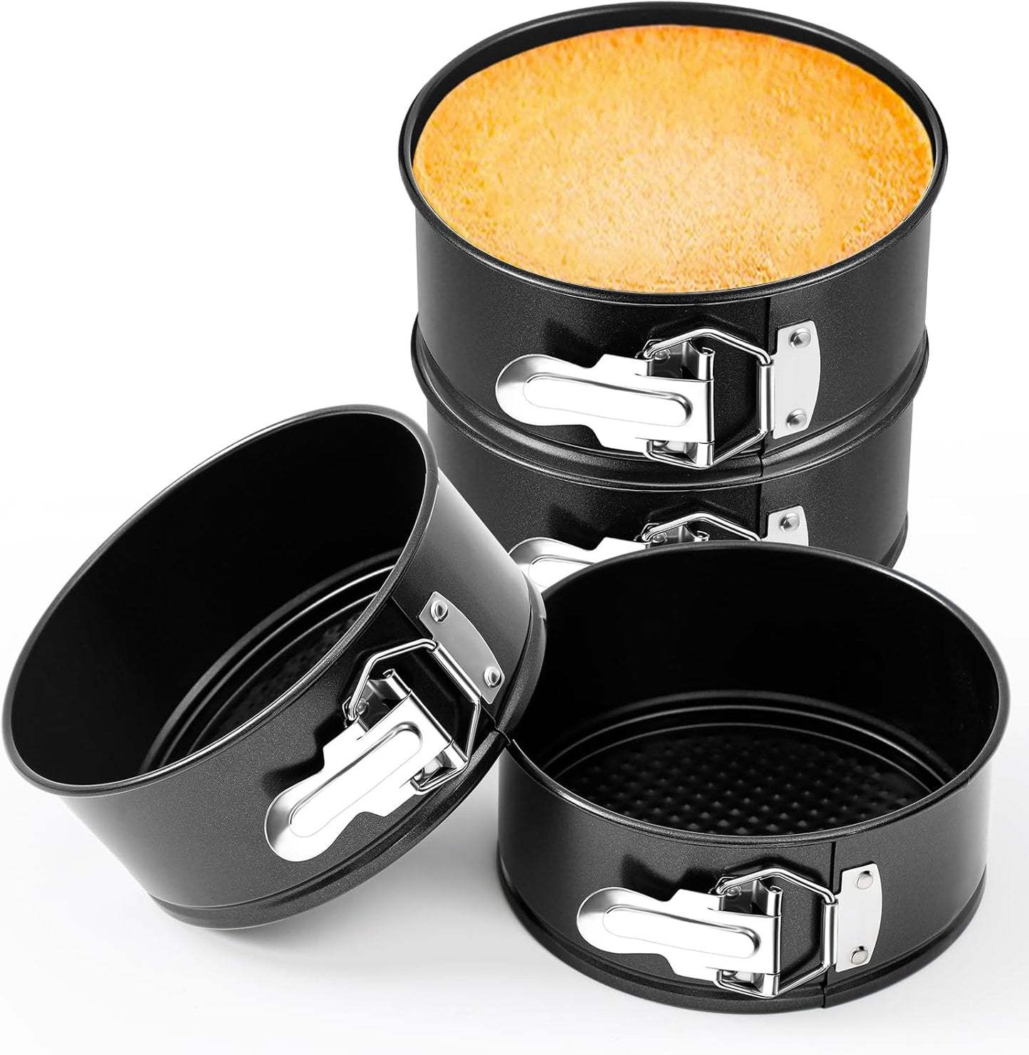 4 Pcs 6 Inch Non Stick Springform Pan for Perfect Baking