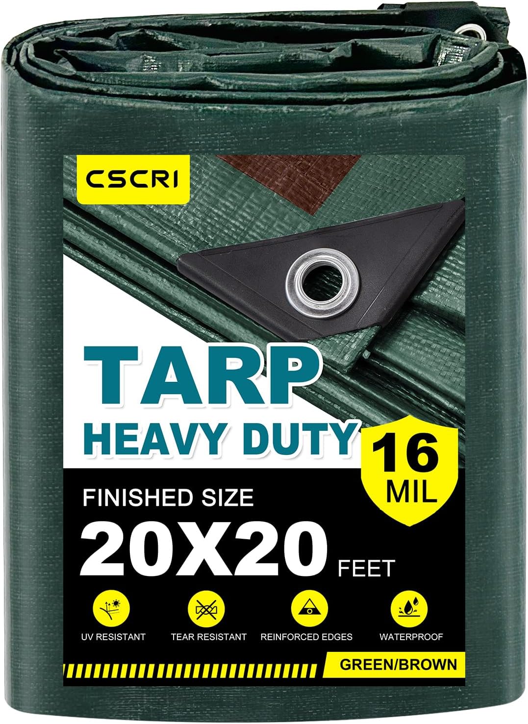 Heavy Duty Waterproof Tarp 20x20 Feet for All-Season Use