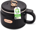 1.6 QT Portable Rice Cooker & Lunch Maker - Black Mini Cooker
