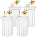 4 Pieces Cocktail Table Skirt Round Covers 32 x 43 in - Elegant Fit