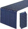 12 x 72 in Navy Sequin Table Runner 10 Pack - Sparkle for Parties