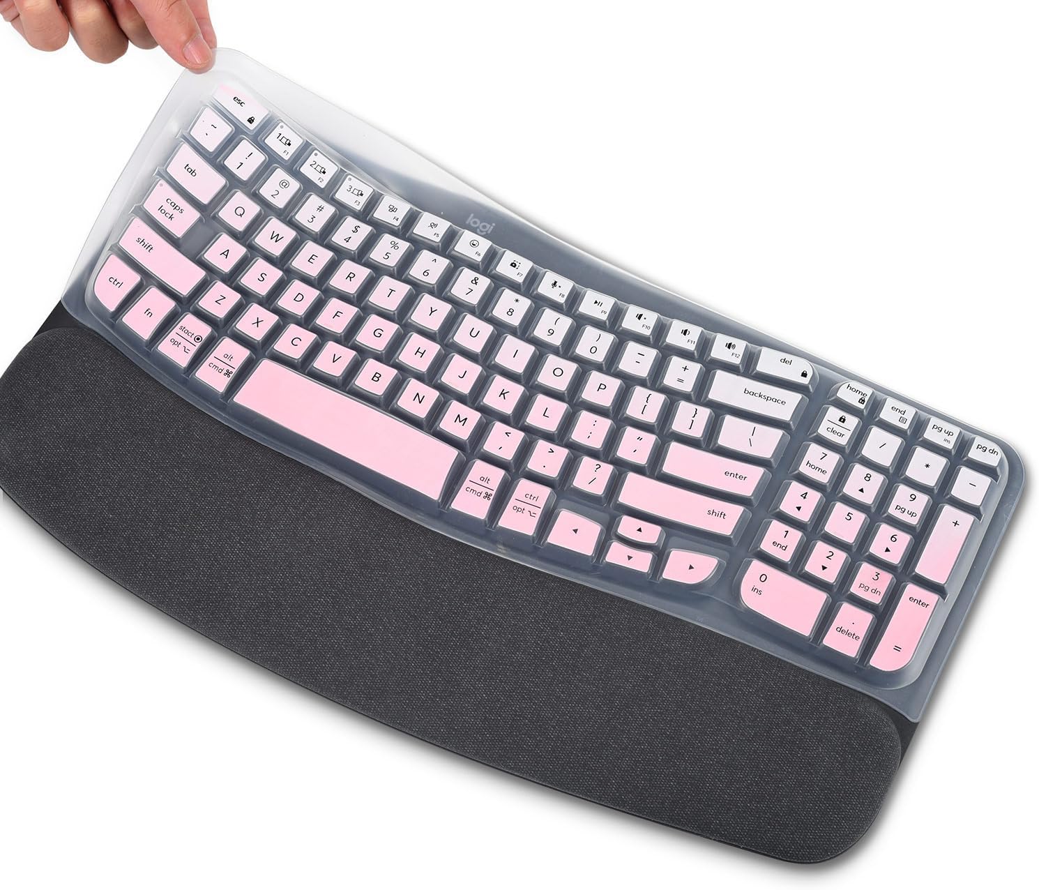 Ombre Pink Logitech Wave Keys Keyboard Cover