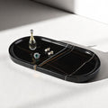 Koville Natural Black Marble Tray 12x6 - Sturdy Vanity Catchall