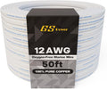 GS Power 50 Ft Duplex Marine Wire 12 Gauge - Durable Boat Wiring
