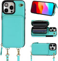Bocasal Crossbody Wallet Case for iPhone 15 Pro Max - RFID Wallet Case