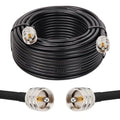 PL259 UHF Coax Cable 75ft for CB Radio and Ham Radio Use