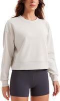 CRZ YOGA Womens SoftAura Crewneck Sweatshirt - Soft Everyday