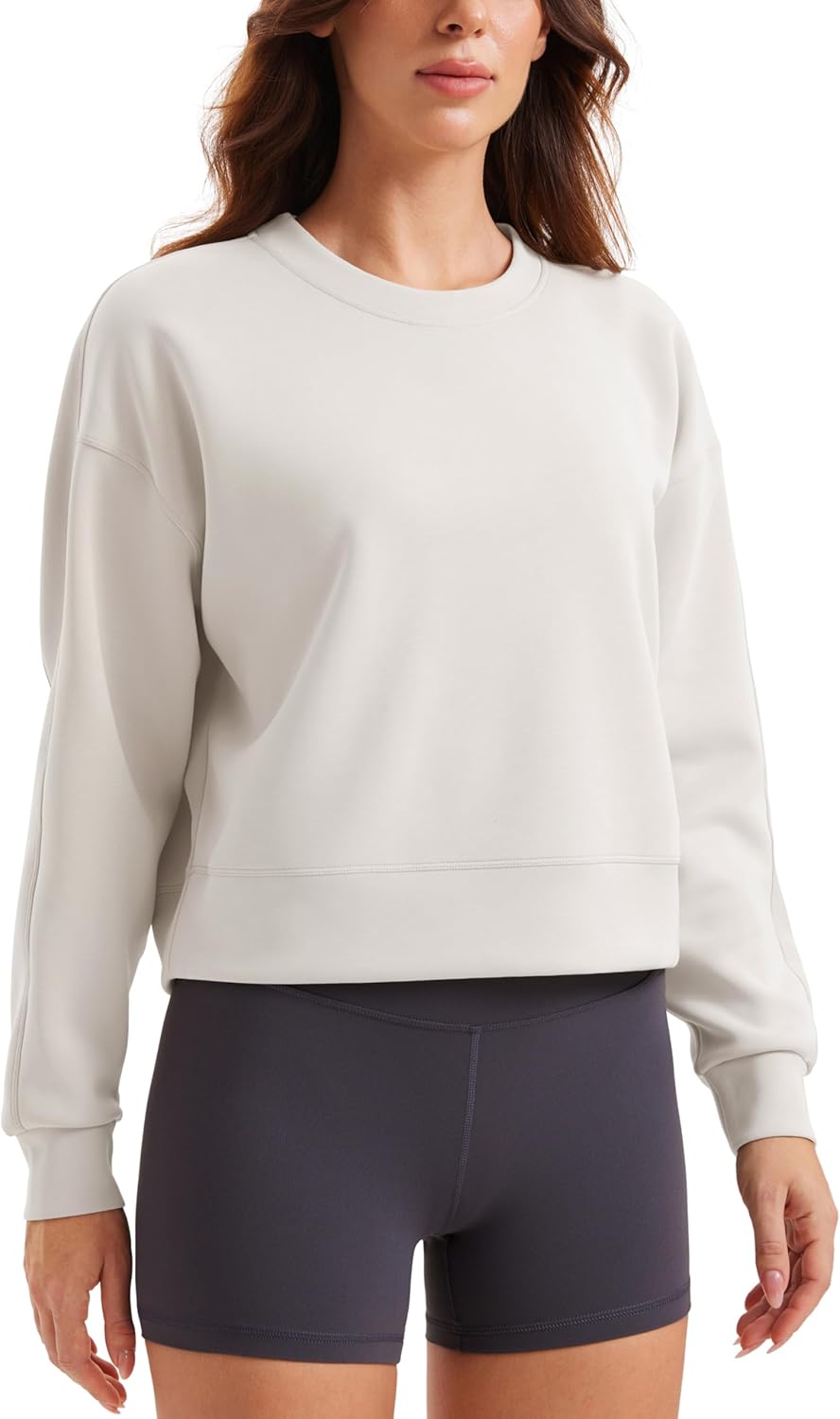 CRZ YOGA Womens SoftAura Crewneck Sweatshirt for Casual Wear