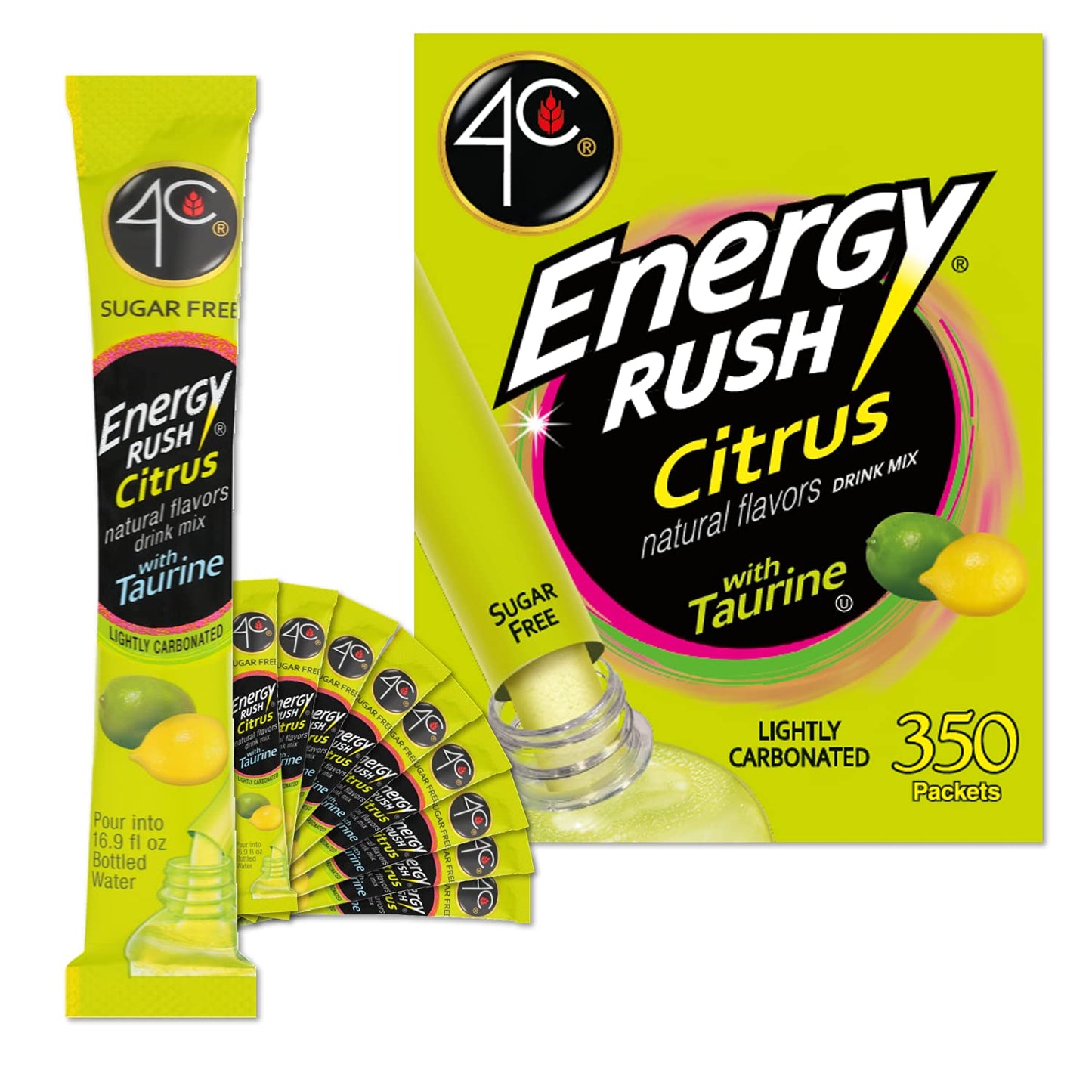 4C Powder Energy Rush Stix - Citrus Flavor 350 Count Pack