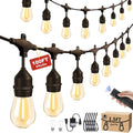 100FT Outdoor String Lights with 64+4 Bulbs - Dense 1.5ft Spacing