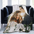 Custom Blanket with Photos and Text Personalized Flannel Throw - 60x80