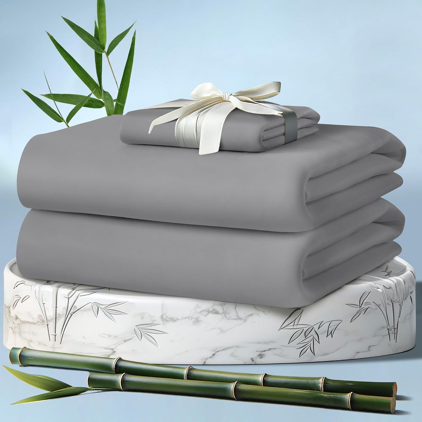DECOLURE Bamboo Sheets Twin Size - Ultra Soft & Cooling