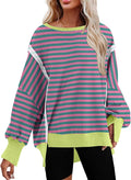 SHEWIN Oversized Reverse Seam Sweatshirt - Lightweight Casual Staple