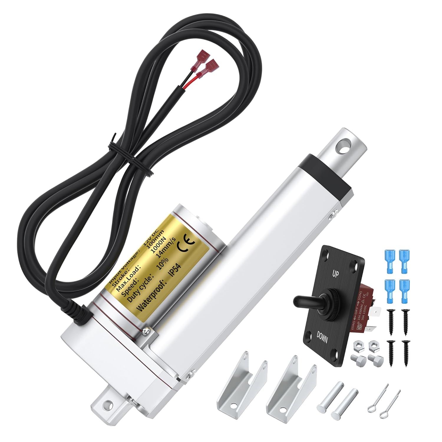 12V Linear Actuator with 4in Stroke and 220lbs Load Capacity