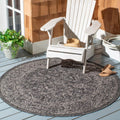 Courtyard Collection 5ft 3in Round Outdoor Rug - Durable, Easy Care