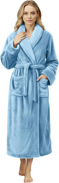 Premium Womens Fleece Robe Medium (Pack of 1) - Plush Shawl Collar