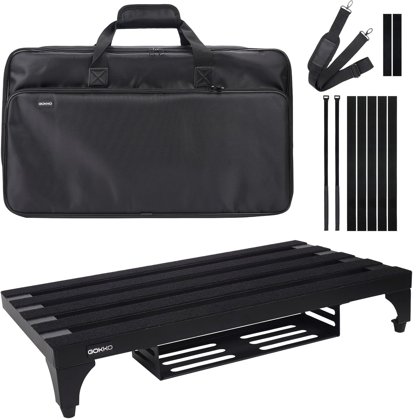 Aluminum Alloy Guitar Pedal Board with Carry Bag and Power Supply
