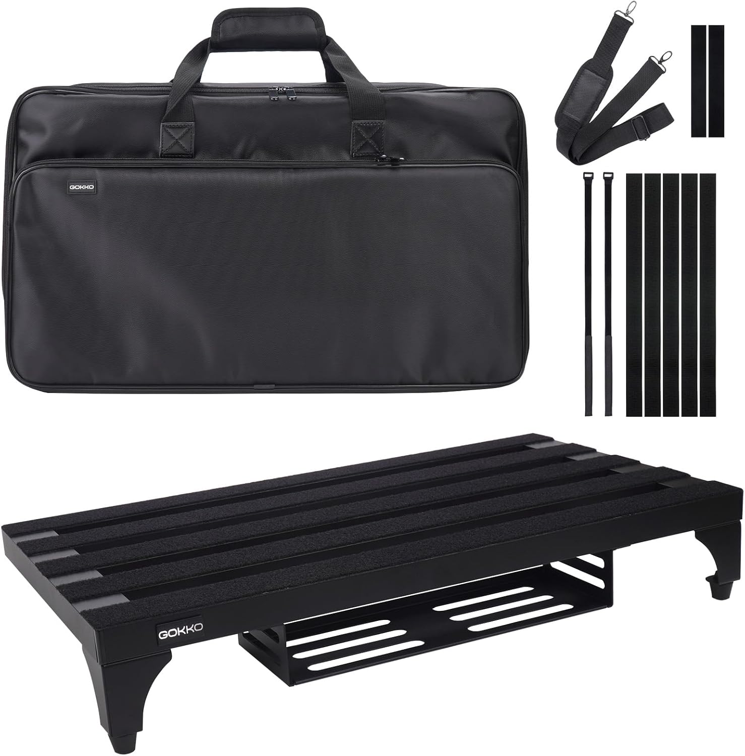 Aluminum Alloy Guitar Pedal Board with Carry Bag and Power Supply