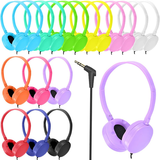 18 Pack Kids Headphones Bulk for Classroom School Use