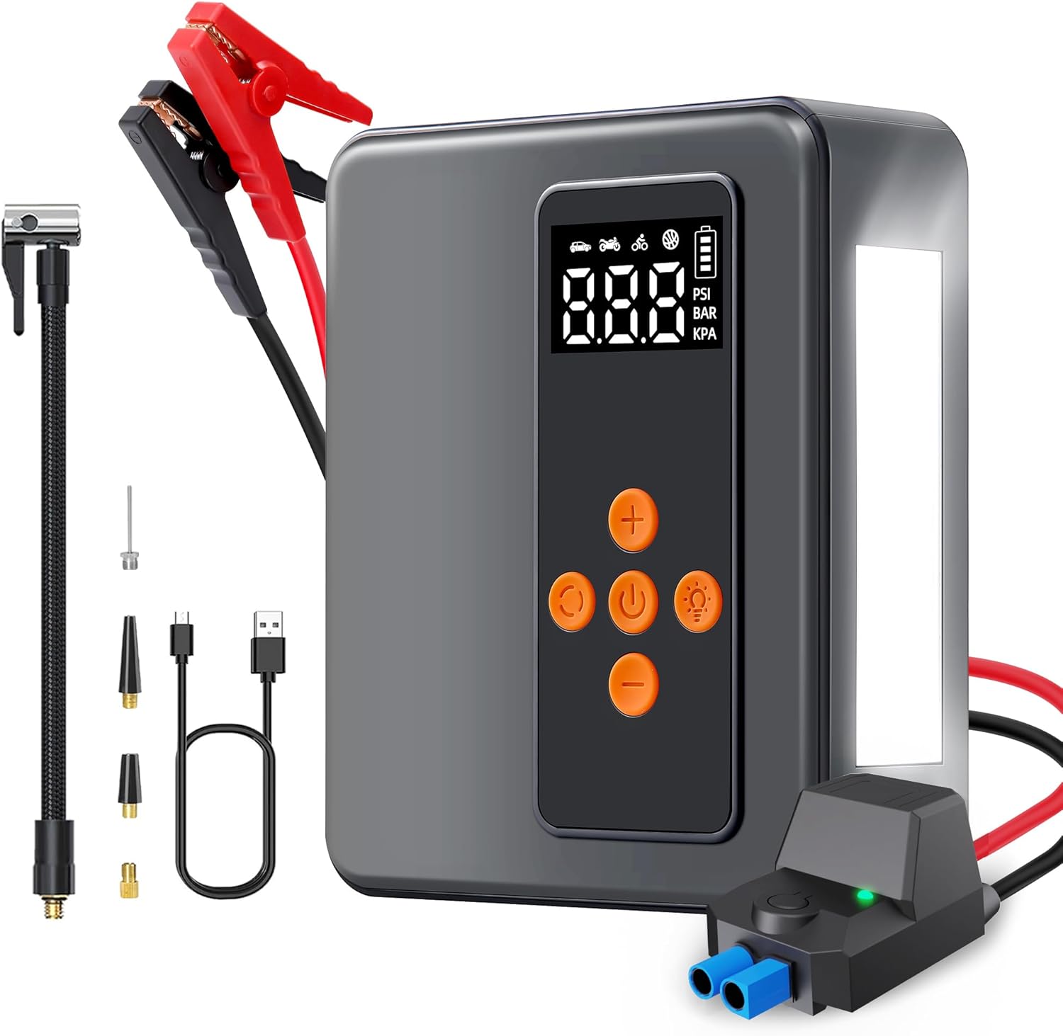 Kalyoosen 8000A Jump Starter: Power, Portable, & Bright